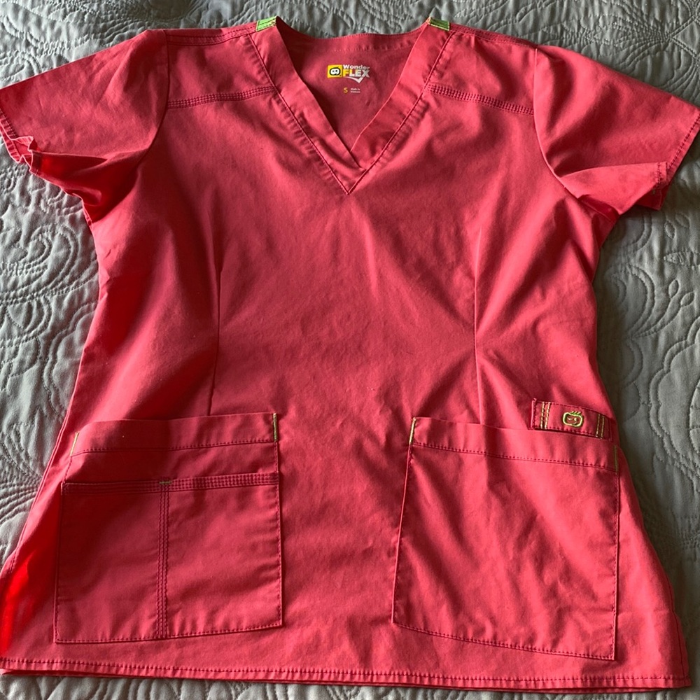 Pink scrub top